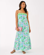 Sunnydee Tropical Engineered Woven Maxi Dress