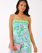 Sunnydee Tropical Engineered Woven Maxi Dress