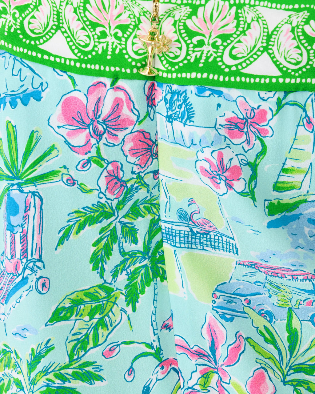 Sunnydee Tropical Engineered Woven Maxi Dress