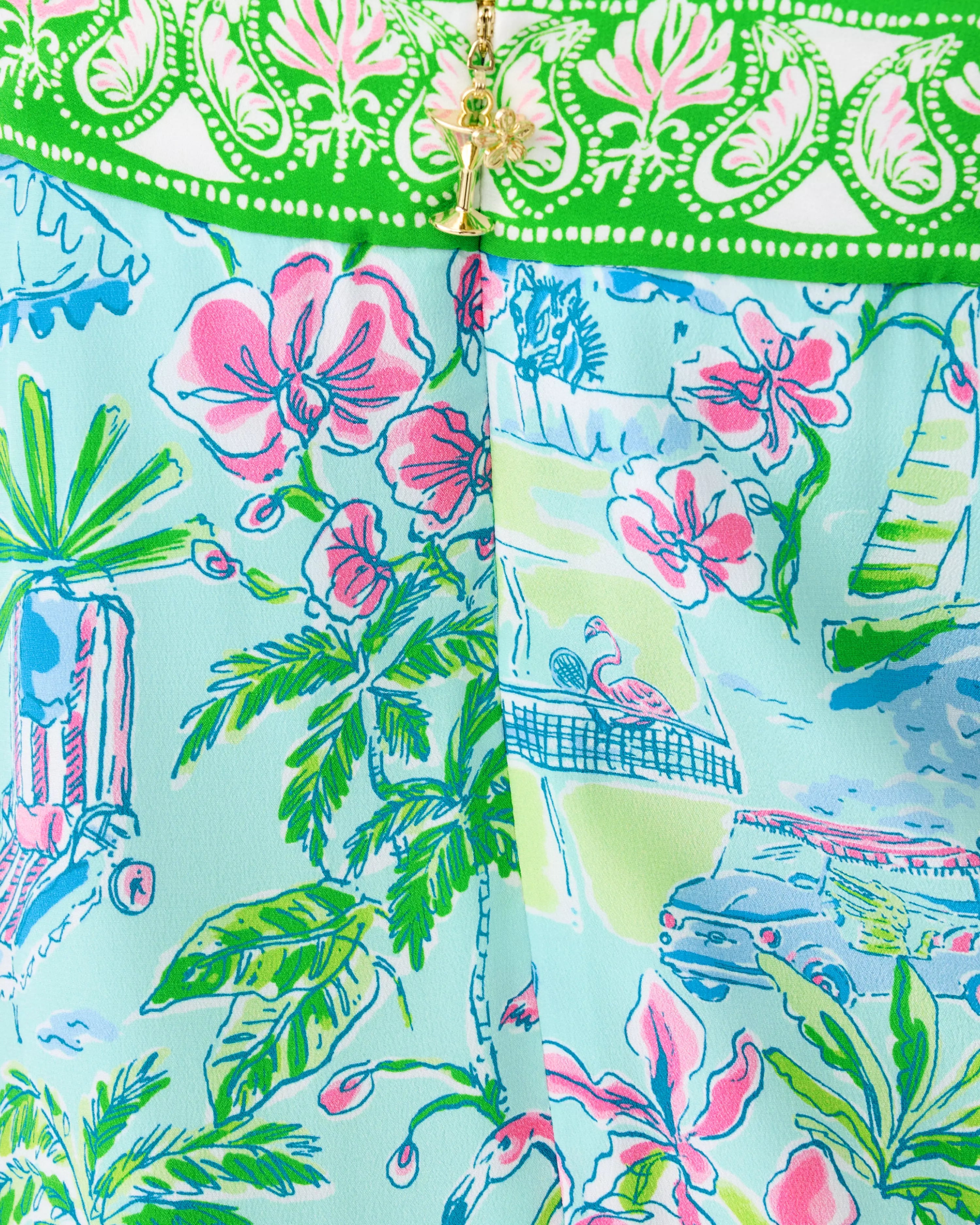 Sunnydee Tropical Engineered Woven Maxi Dress