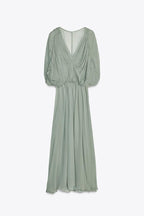 Mint Draped Maxi Dress