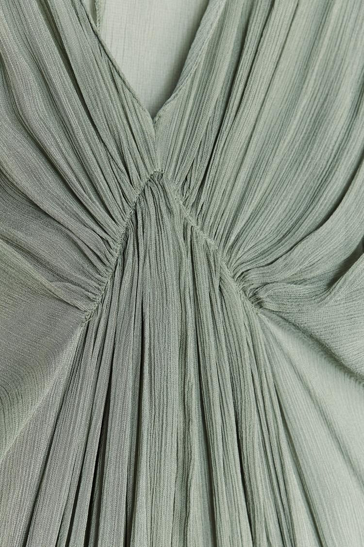 Mint Draped Maxi Dress