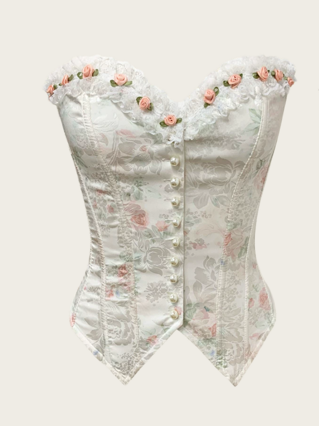 Satin Rose Corset Top