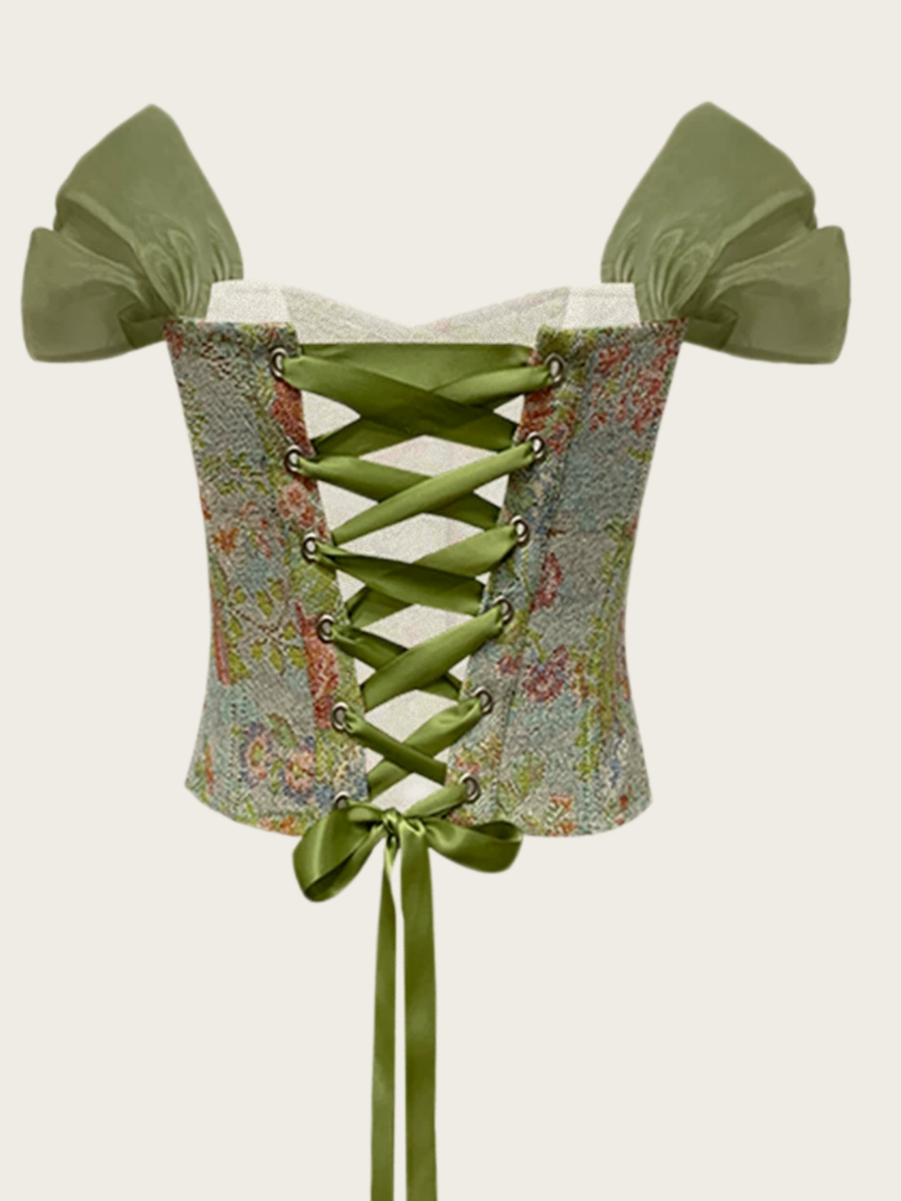 Monet Garden Jacquard Corset Top