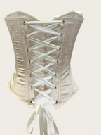 Ivory Satin Rose Corset Top