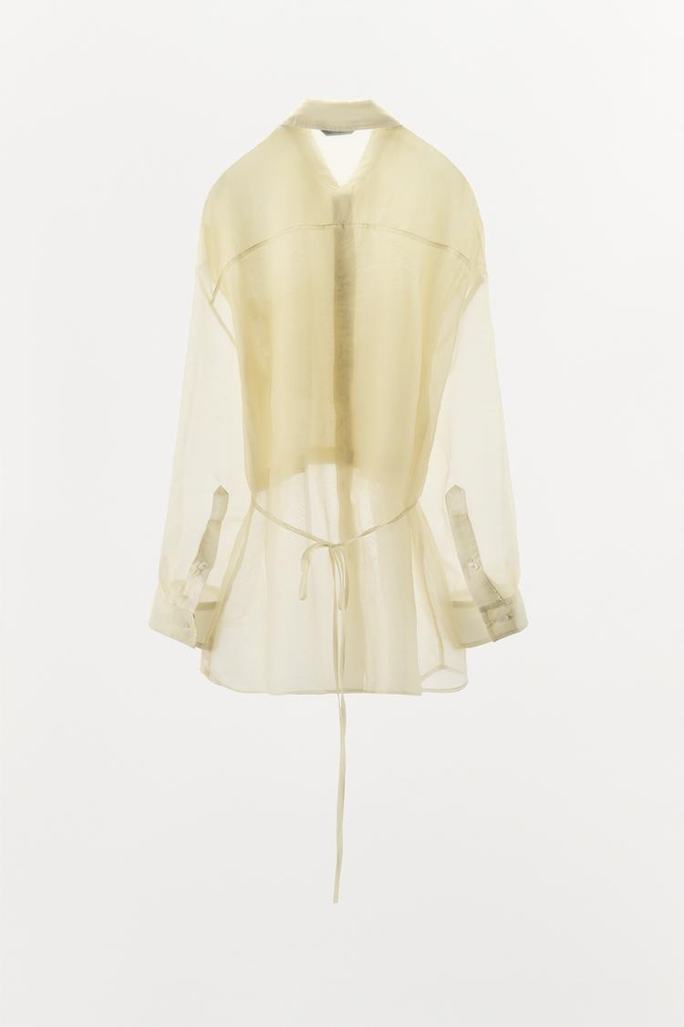 ORGANZA COMBINATION OVERSIZED SHIRT