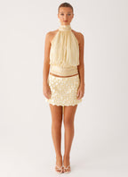 Willow Chiffon Top - Yellow