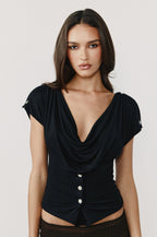 Seraphina Draped Peplum Top