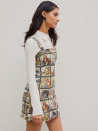 Felicity Tapestry Mini Dress – Heritage Cat Print
