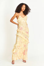 Seraphina Ruffle Maxi – Gilded Garden
