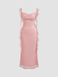 Aurora Ruffle Maxi – Rose Quartz