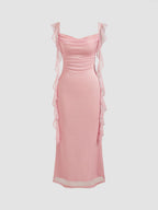 Aurora Ruffle Maxi – Rose Quartz