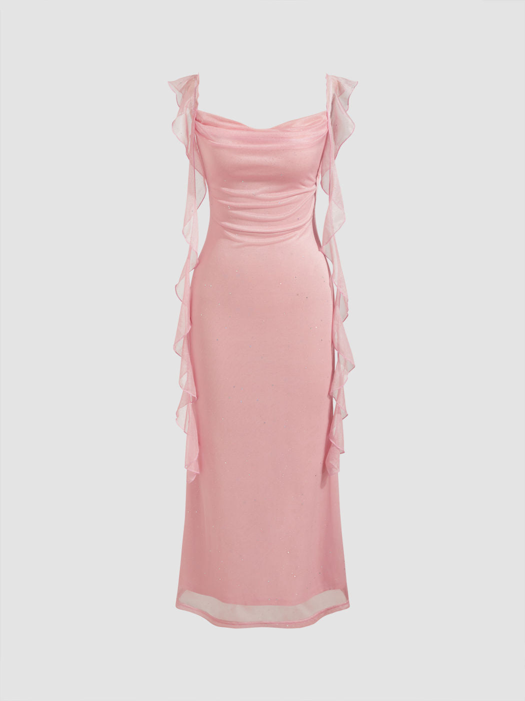 Aurora Ruffle Maxi – Rose Quartz