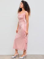 Aurora Ruffle Maxi – Rose Quartz