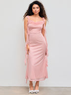 Aurora Ruffle Maxi – Rose Quartz