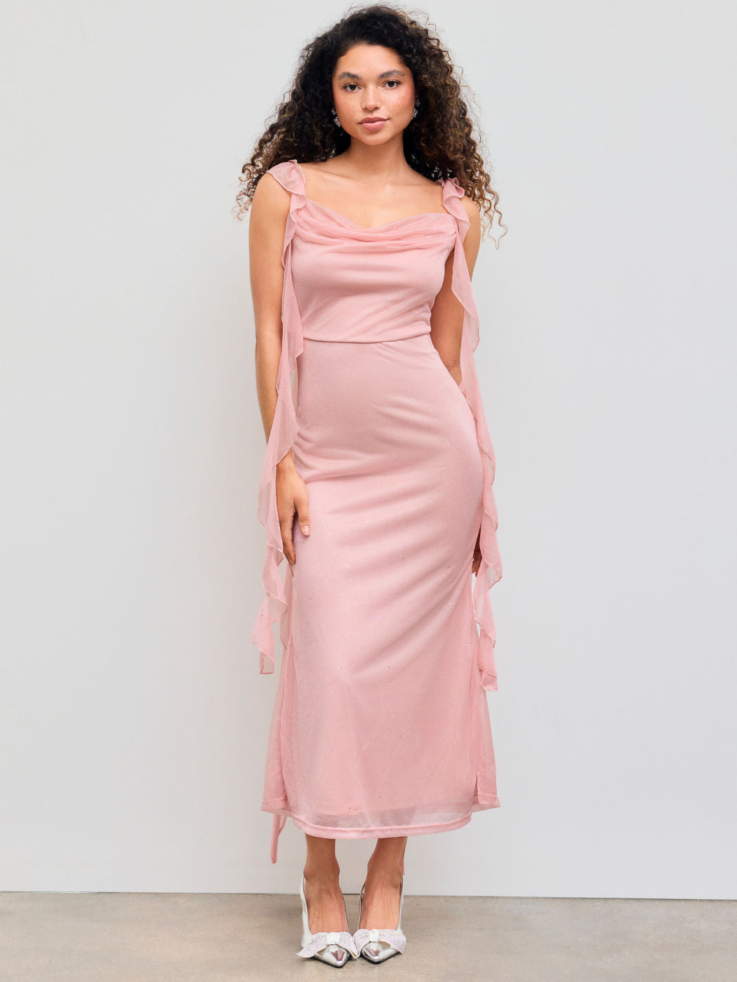 Aurora Ruffle Maxi – Rose Quartz