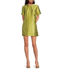 Short Sleeve Embroidered Mini Dress