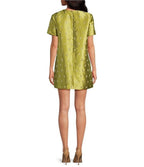 Short Sleeve Embroidered Mini Dress