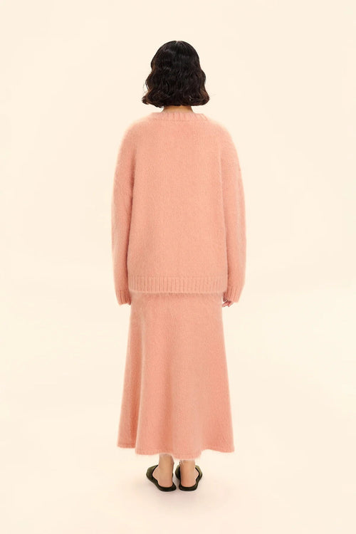 Cardigan Skirt Set - Peach