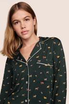 Holiday Dogs Print Long PJ Set