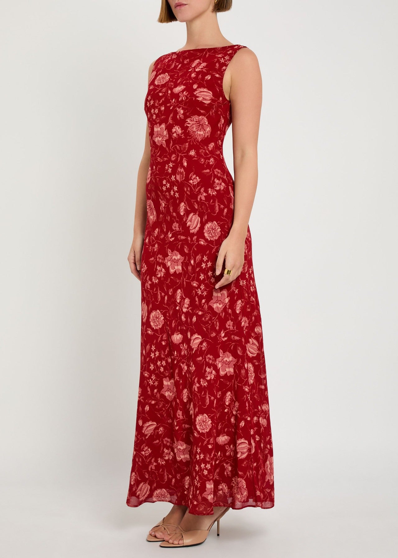 Prescott Floral-Print Chiffon Maxi Dress