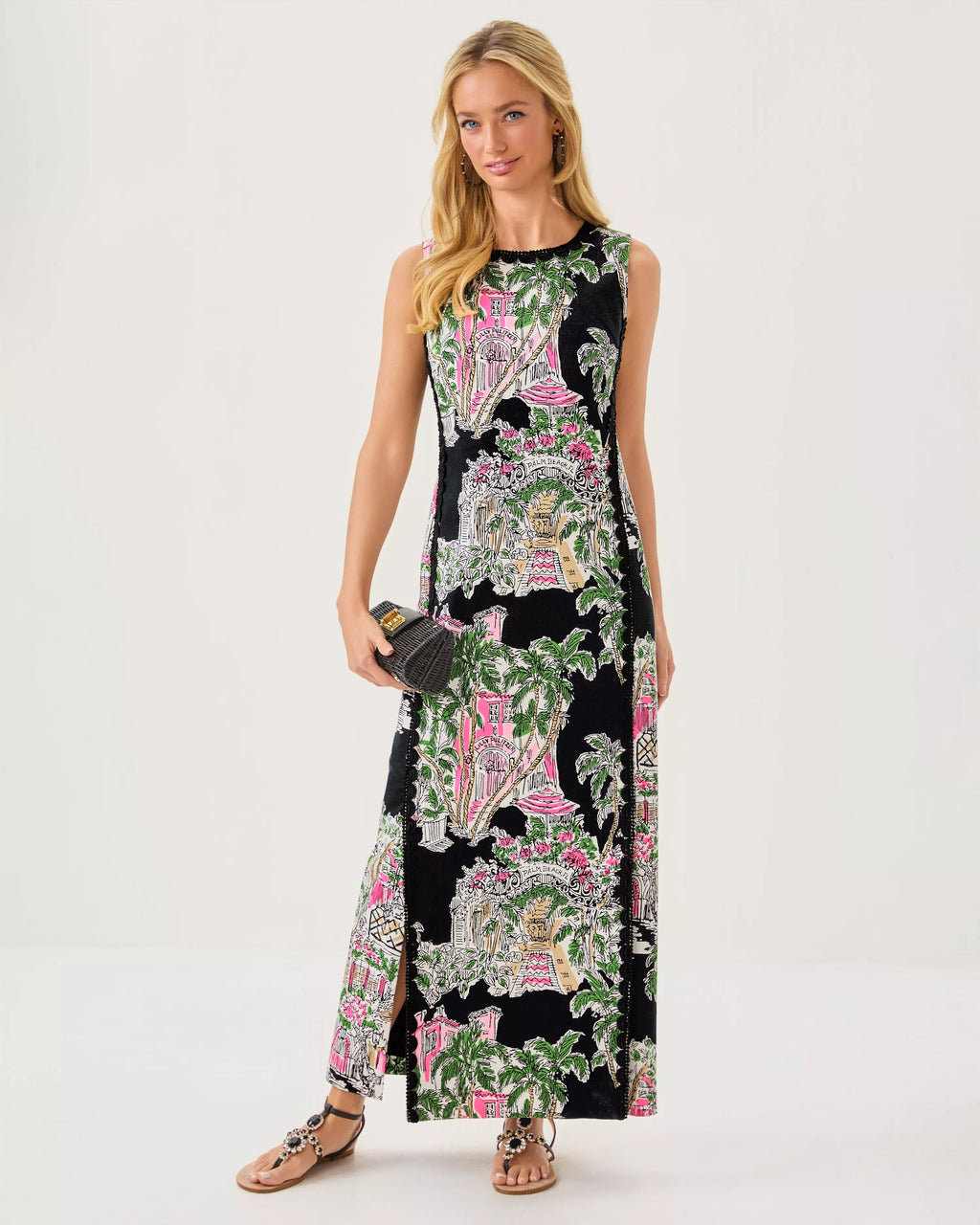 Darlene Stretch Maxi Shift Dress