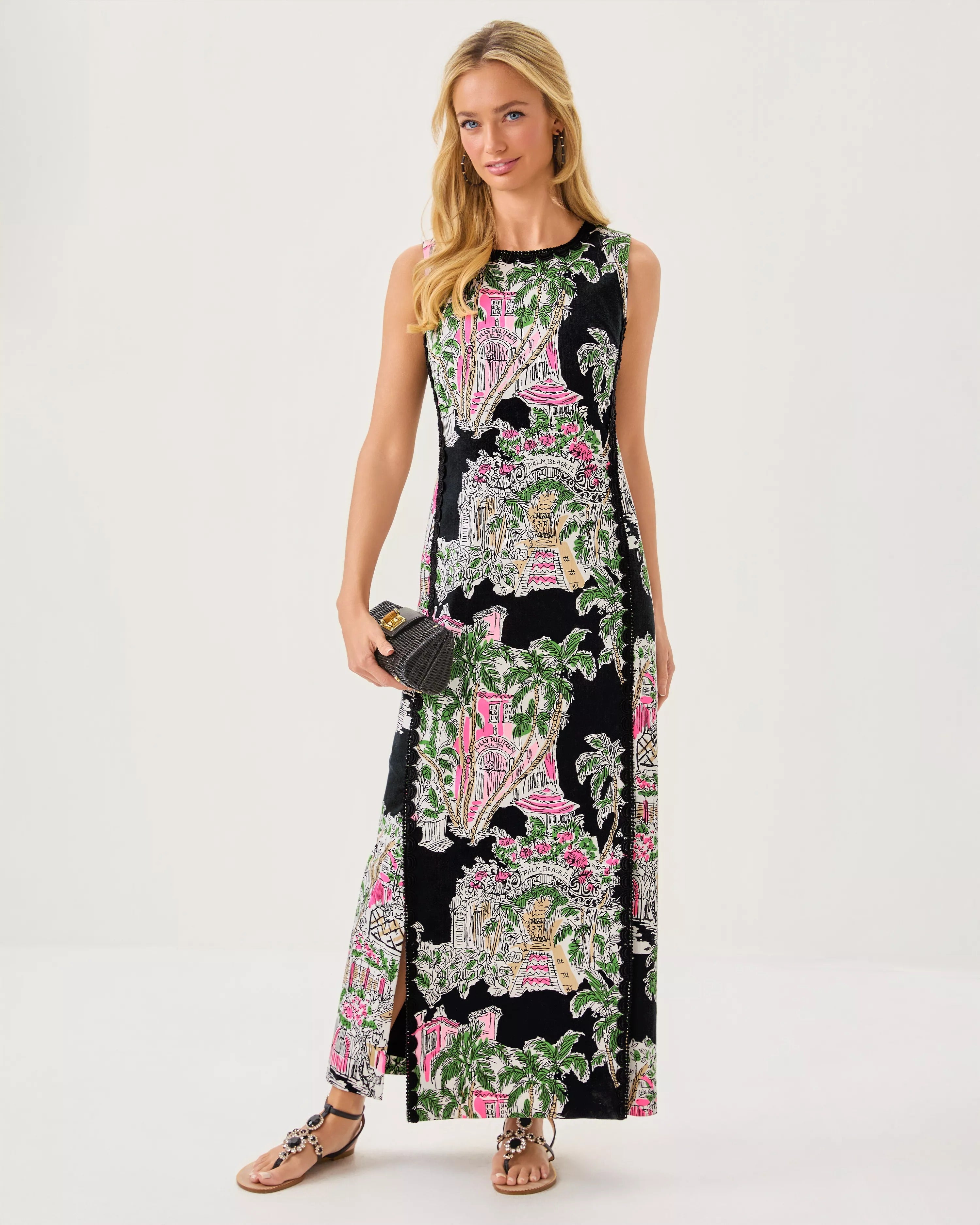 Darlene Stretch Maxi Shift Dress