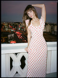 The Claudia Red Dot Maxi Dress