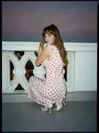 The Claudia Red Dot Maxi Dress