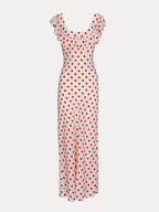 The Claudia Red Dot Maxi Dress