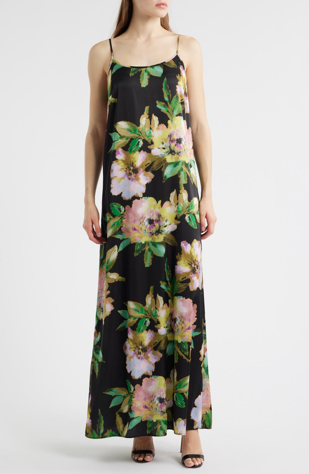 Abstract Floral Organza Dress