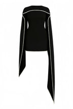 Piroska Black Sleeveless Pearl Trim Mini Dress
