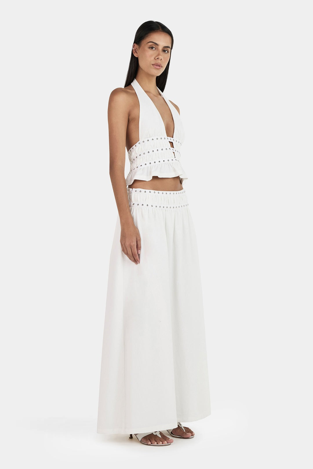 Mavis Studded Top Ivory