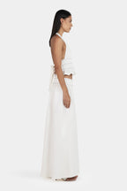 Tabby Studed Midi Skirt Ivory