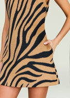 Zebra Print Mini Dress