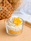 Plumeria Cream Cake Candle – Banana Scent | Handcrafted Tropical Dessert Candle