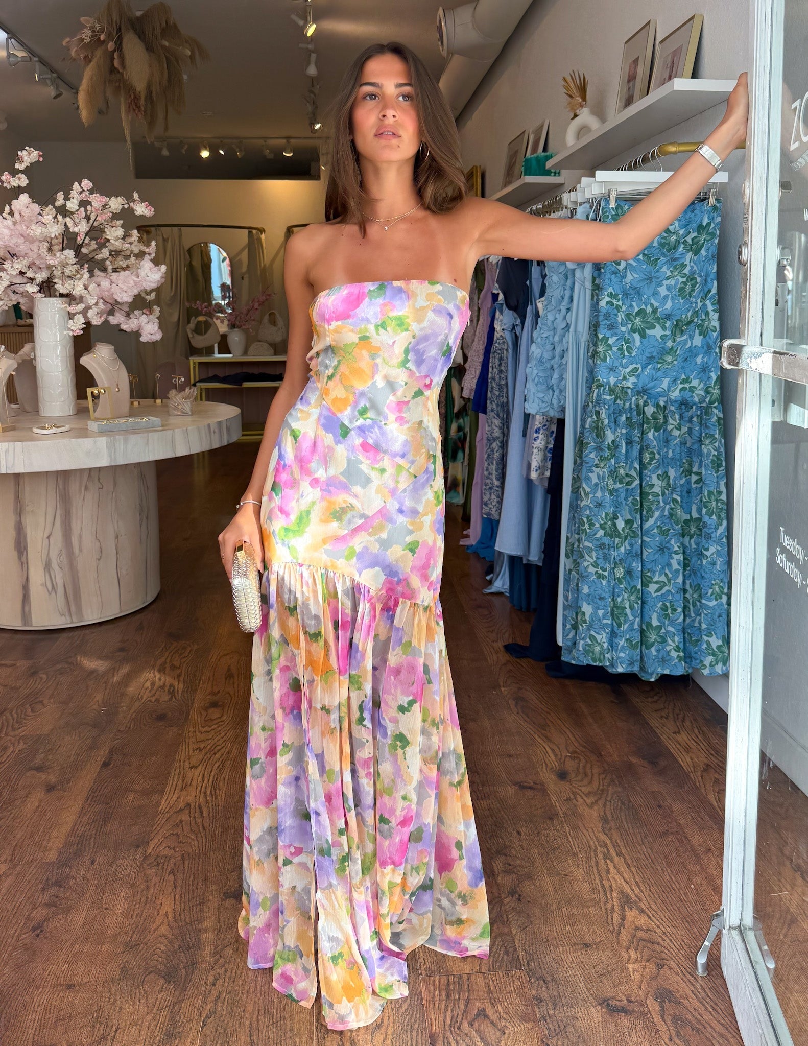 Filomena Floral Dress- Pastel