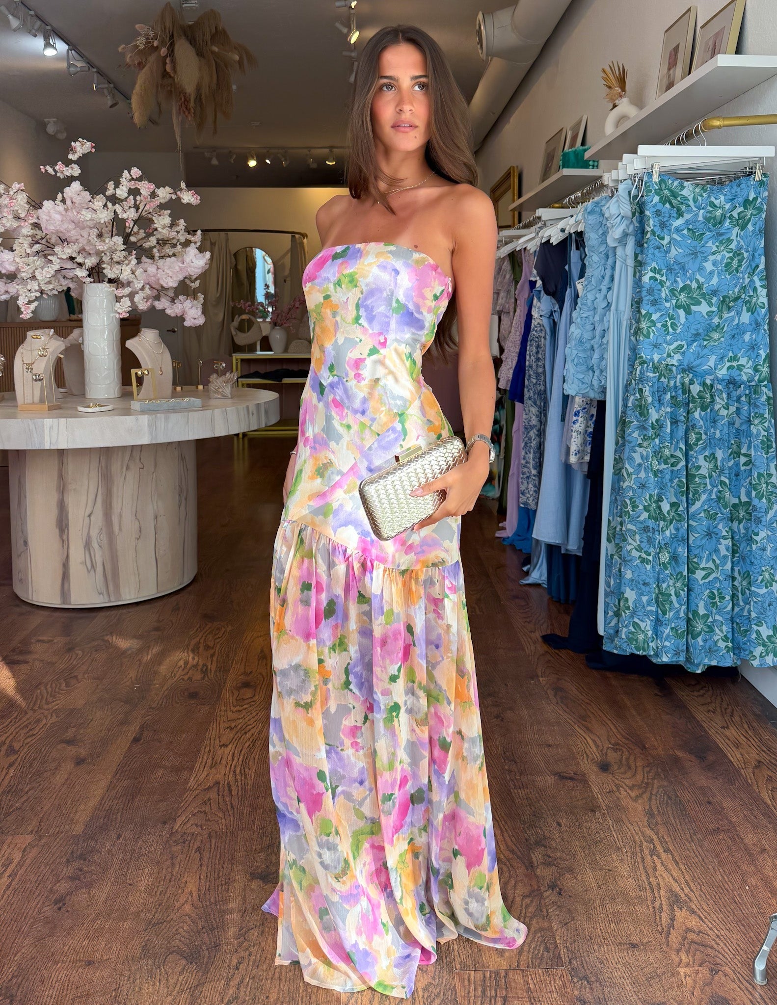 Filomena Floral Dress- Pastel