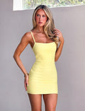 Midori Bandage Mini Dress - Yellow
