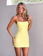 Midori Bandage Mini Dress - Yellow