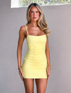 Midori Bandage Mini Dress - Yellow