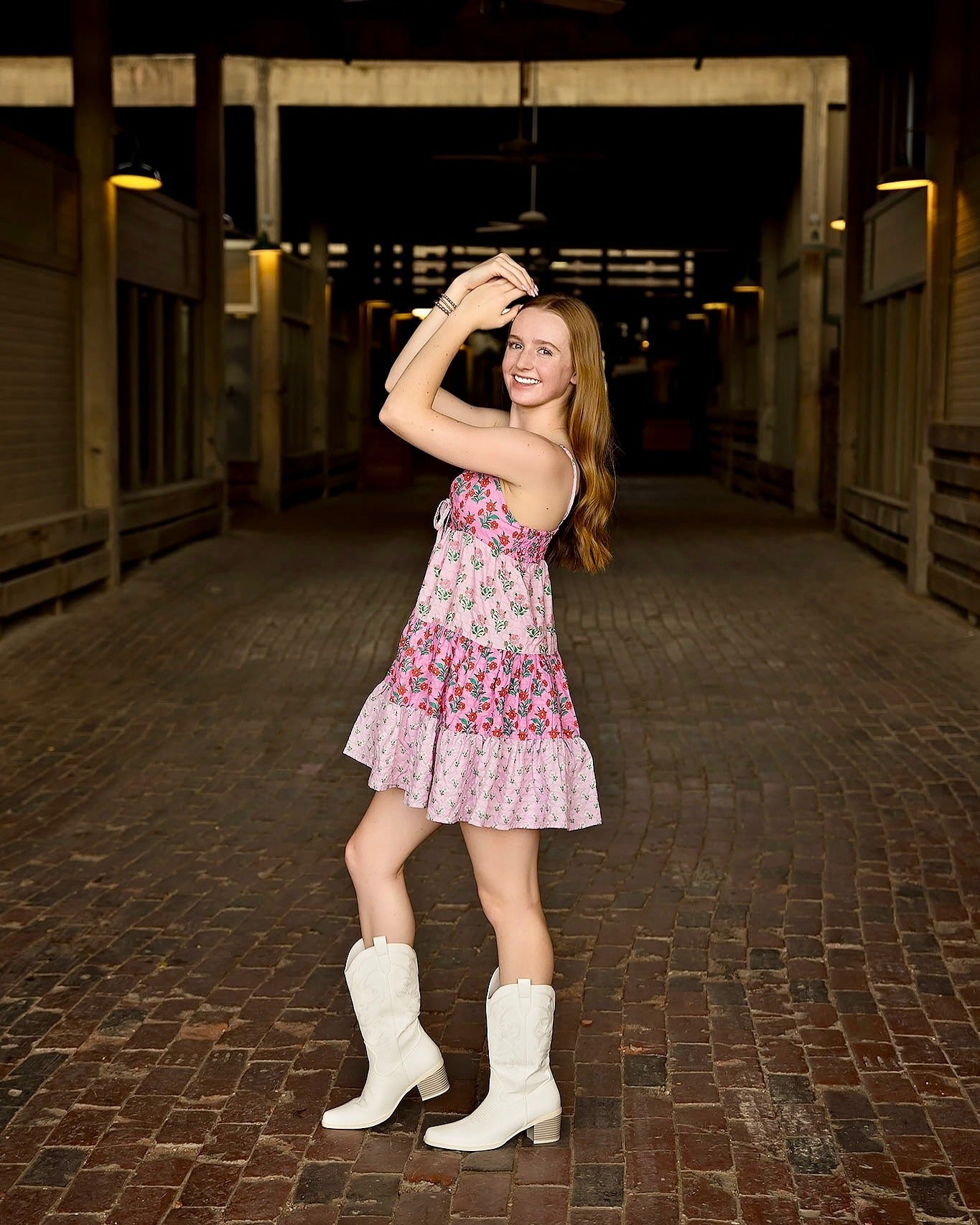 Pink Floral Cake Mini Dress