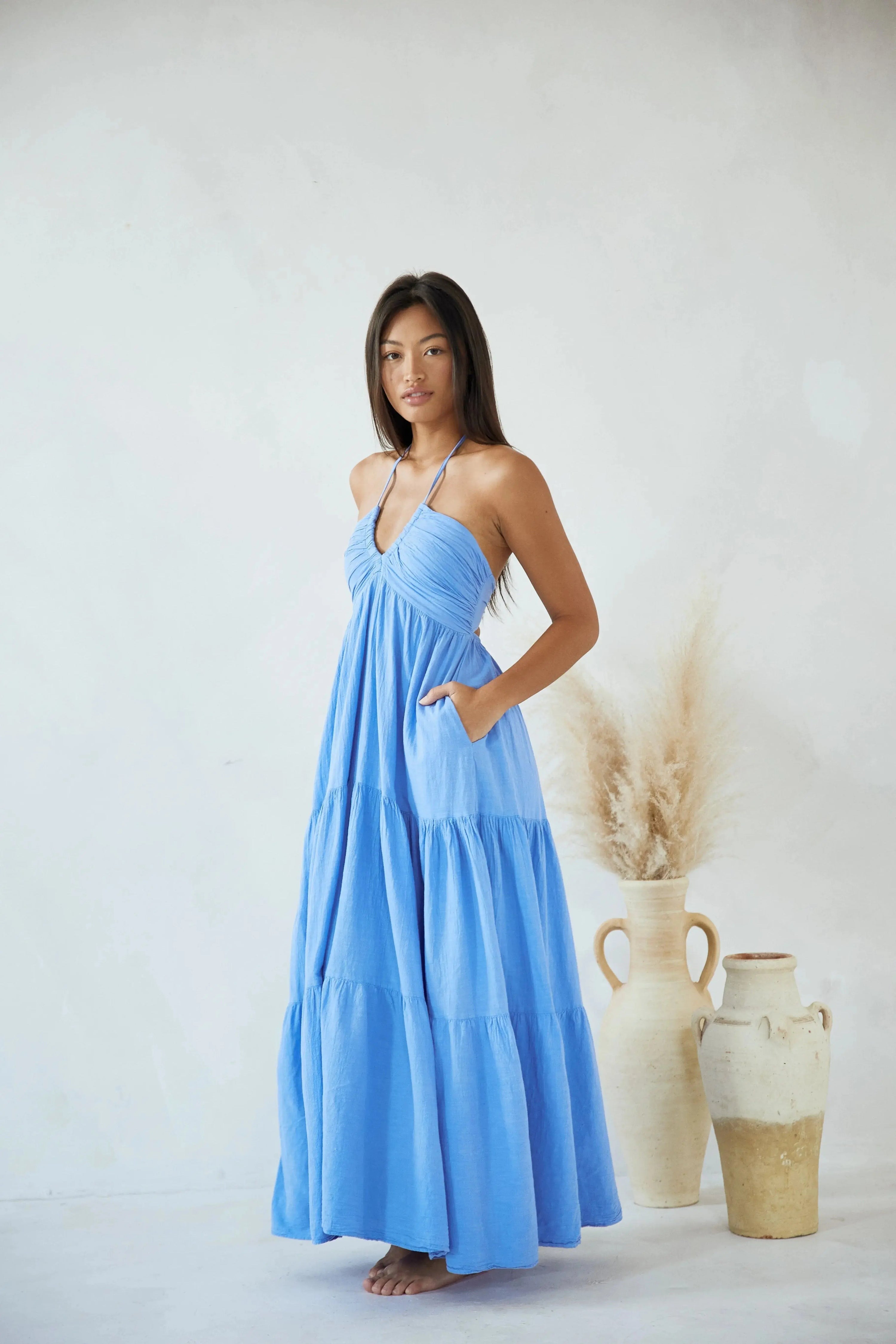 Carlotta Maxi Dress - Azure
