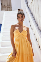 Carlotta Maxi Dress - Tangerine