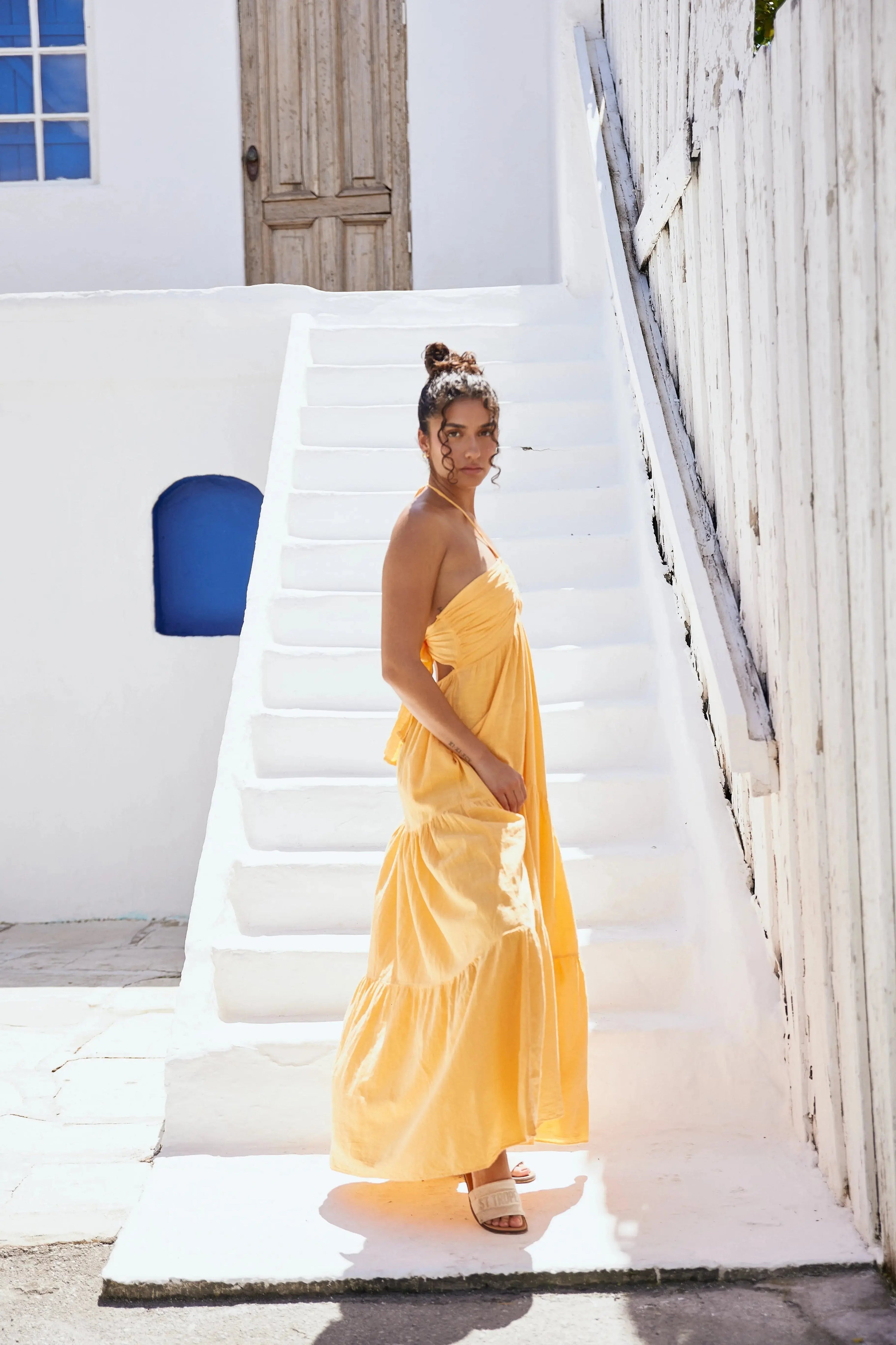 Carlotta Maxi Dress - Tangerine