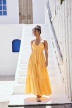 Carlotta Maxi Dress - Tangerine
