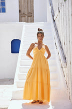 Carlotta Maxi Dress - Tangerine