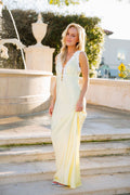 Satin Lace Detail Maxi Dress