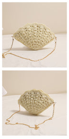 Fairy Shell Crossbody Straw Bag