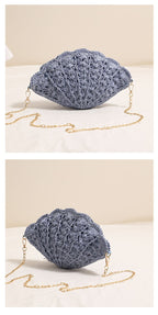 Fairy Shell Crossbody Straw Bag